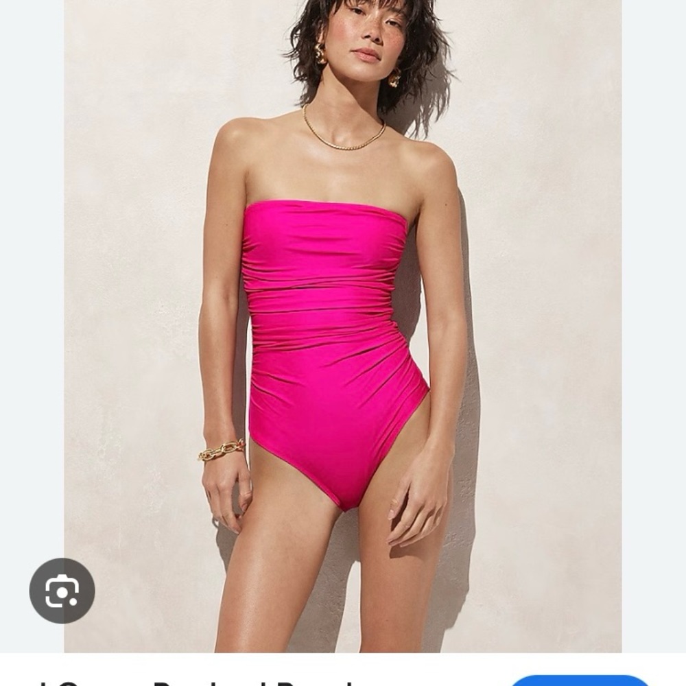 J Crew NWT Ruched bandeau one-piece - Tall